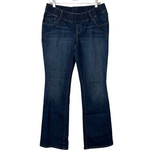 Old Navy Maternity Bootcut denim jeans elastic waist pull on women’s 12